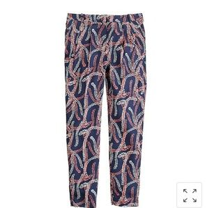 J.Crew Silk printed Trouser